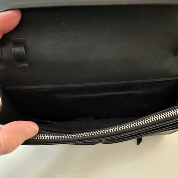 ALL SAINTS Fetch Snake Print Leather Crossbody bag with removable chain strap - Picture 10 of 12